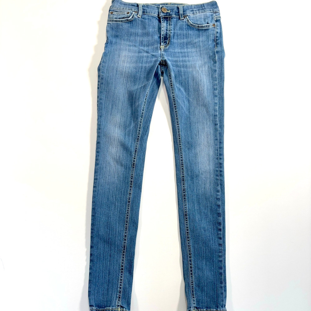 Dondup Tara Jeans Womens 28 Italy Skinny Stretch Denim Low Rise Blue Designer
